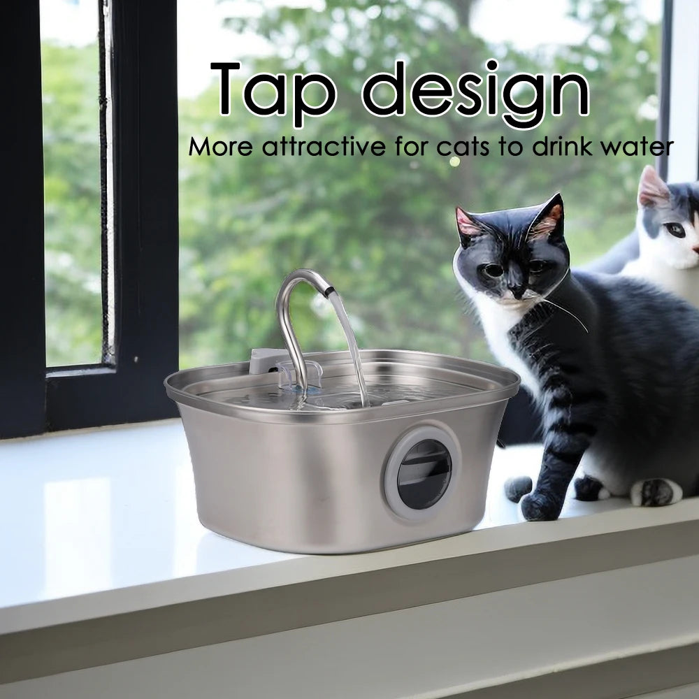 Stainless Steel Automatic Pet Water Fountain 3.2L