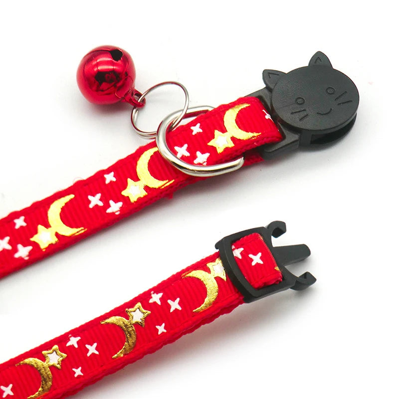 Stars and Moon Cat Collar