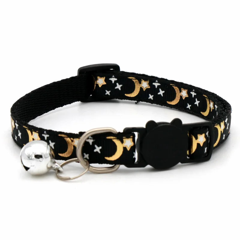 Stars and Moon Cat Collar