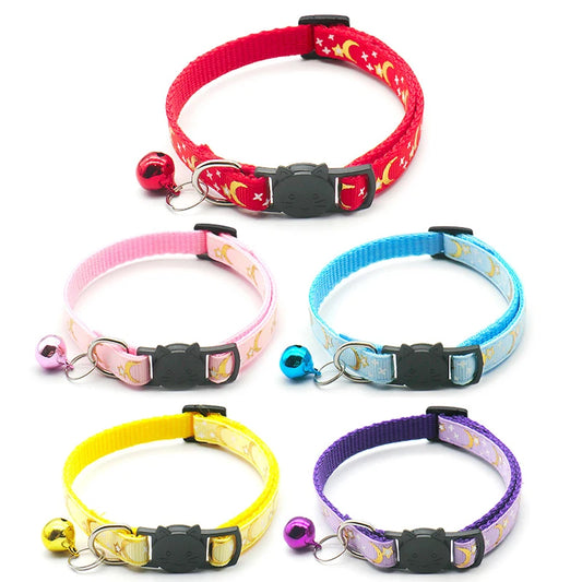 Stars and Moon Cat Collar