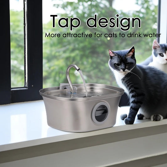 Stainless Steel Automatic Pet Water Fountain 3.2L