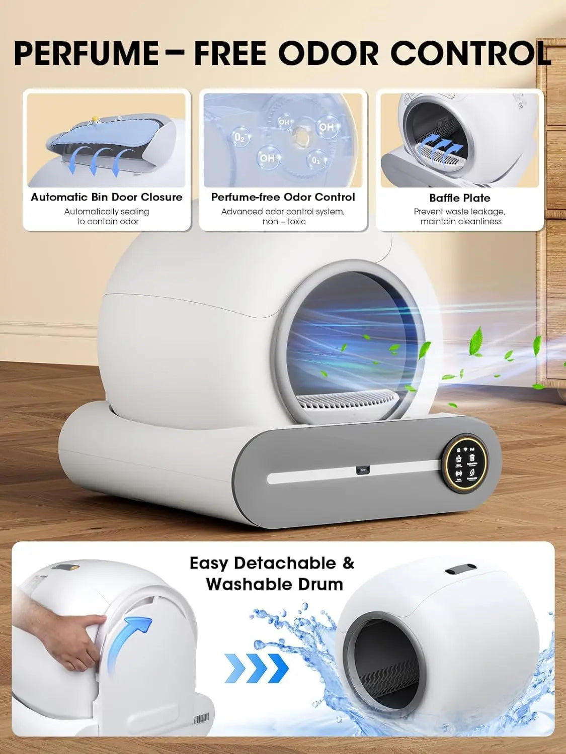 Automatic Smart Cat Litter Box 65L