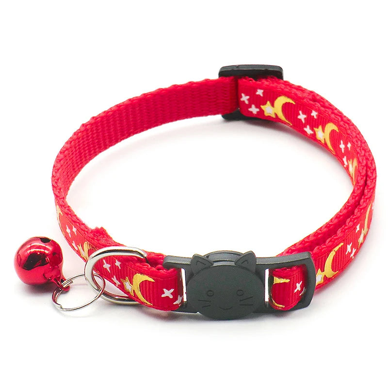 Stars and Moon Cat Collar