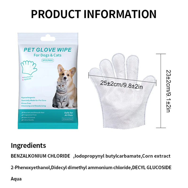 Deodorant Gloves Wipes 6Pcs