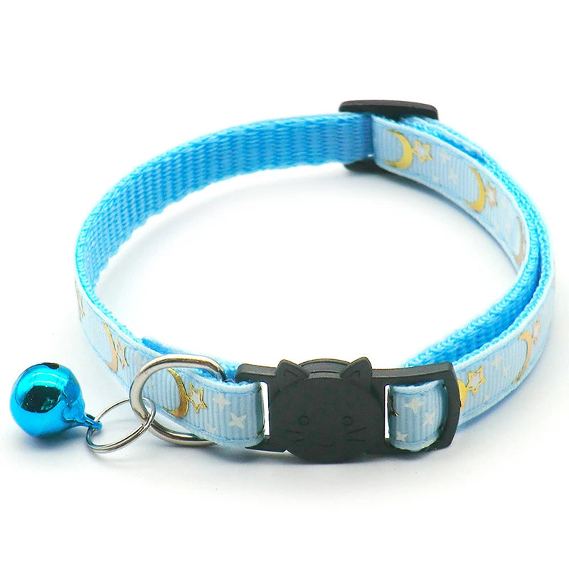 Stars and Moon Cat Collar