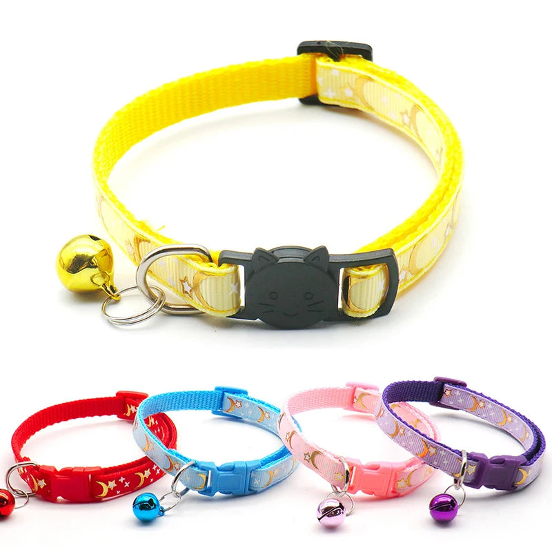 Stars and Moon Cat Collar