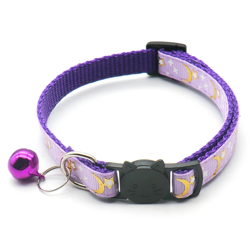 Stars and Moon Cat Collar